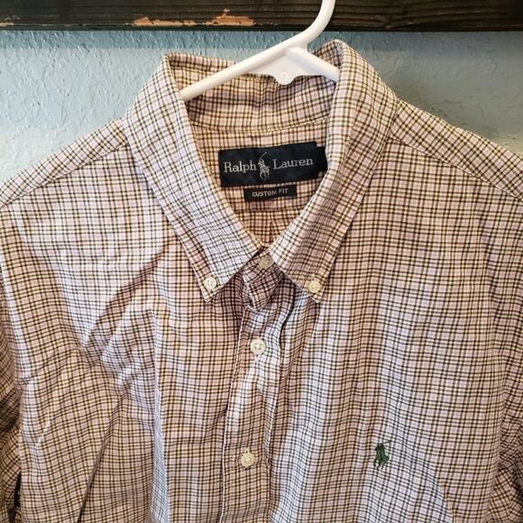 Ralph Lauren Plaid Check Polo Shirt size Large - Picture 2 of 7